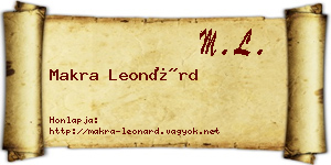 Makra Leonárd névjegykártya